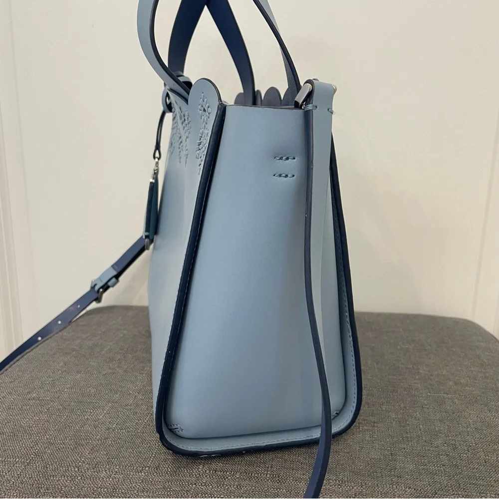 KATE SPADE Magnolia Street Mini Mina Eyelet Satchel - Pastel Blue - Picture 5 of 15